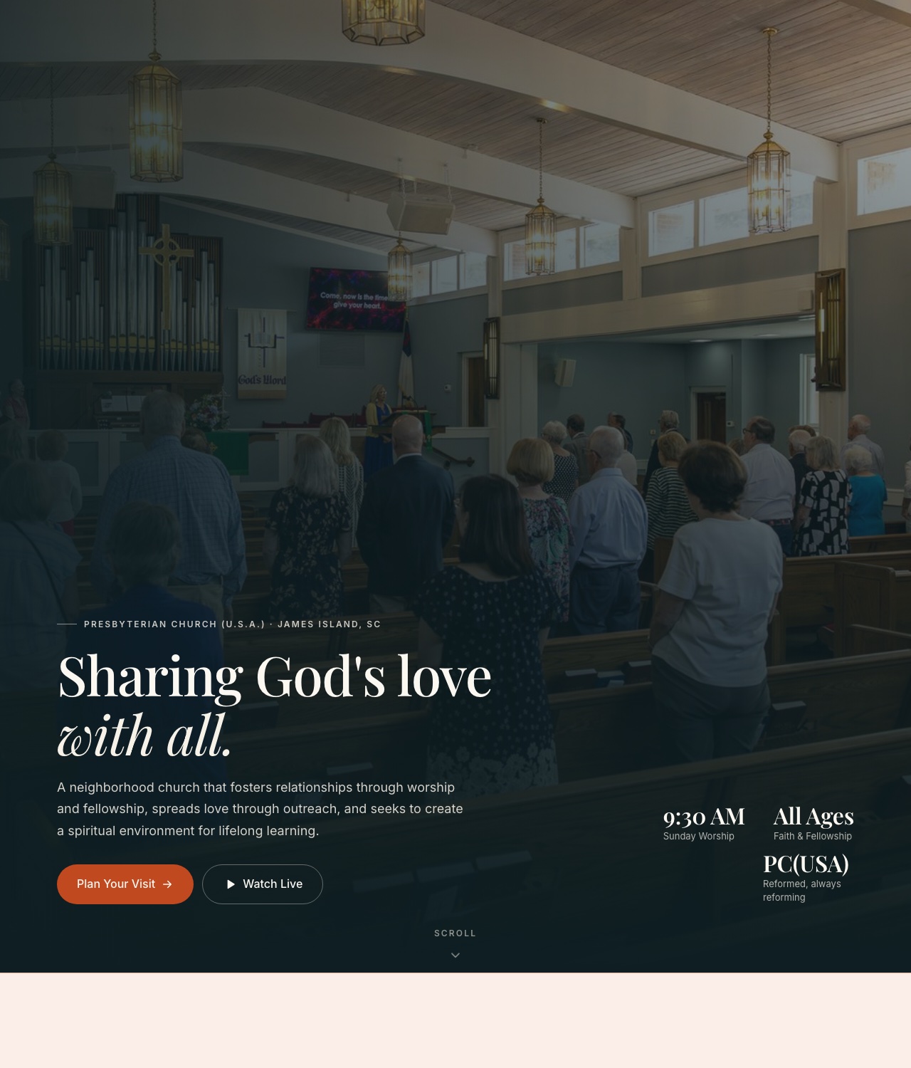 The new Harbor View Presbyterian homepage