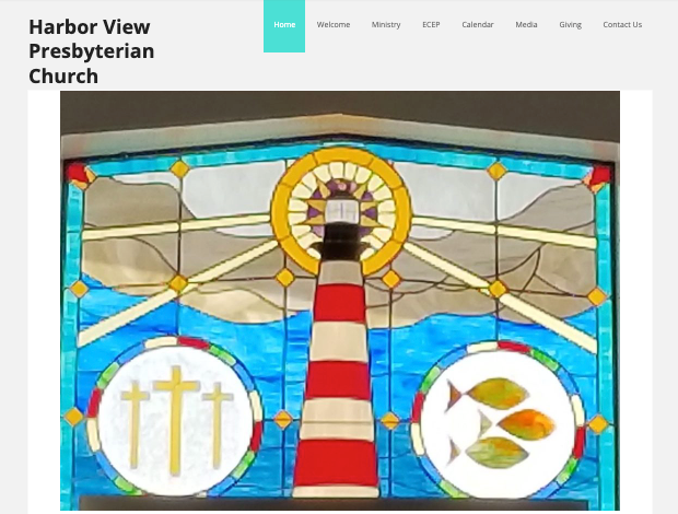 The old Harbor View Presbyterian website homepage